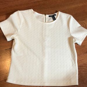 White cropped summer top